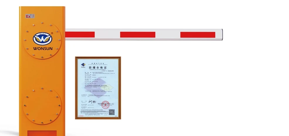 ภาพสินค้า ไม้กั้นรถยนต์ IP66 สำหรับพื้นที่ต้องตรวจไอระเหย 3–6 เมตร